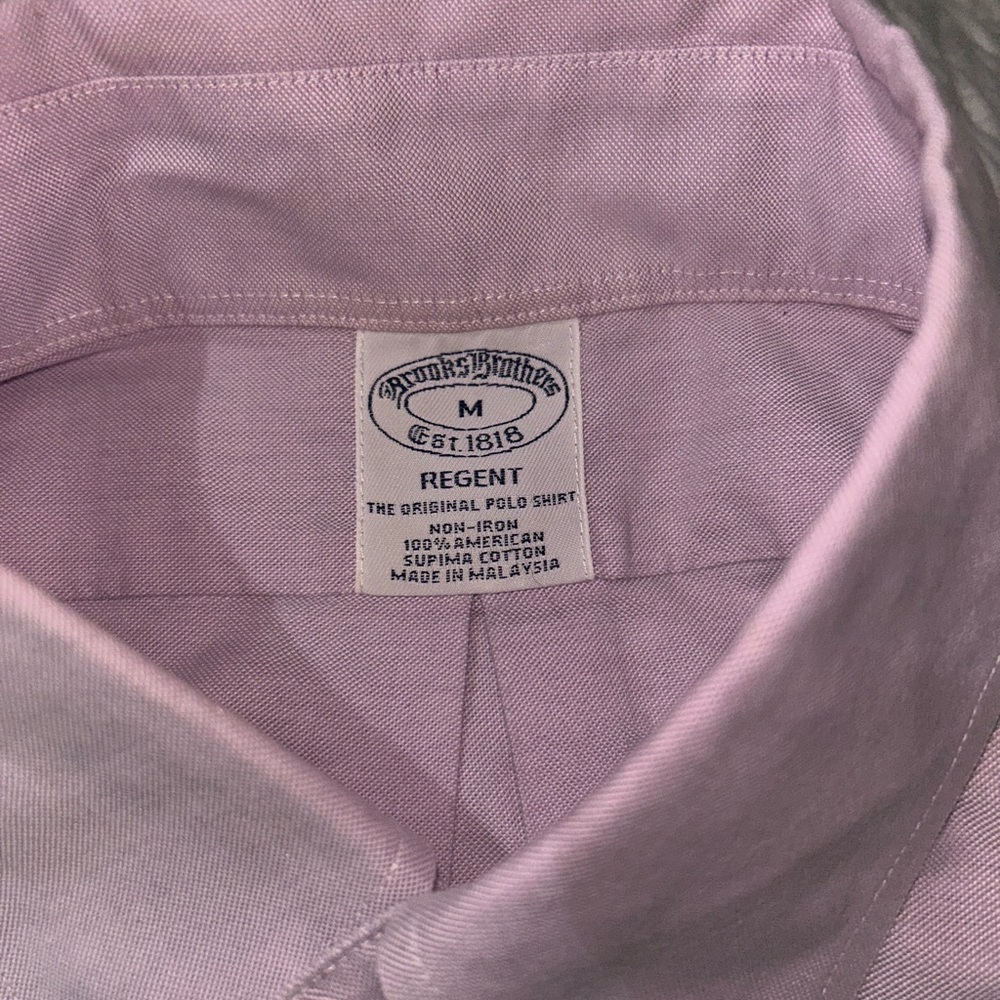 Brooks Brothers Men's Lavender Shirt with logo!